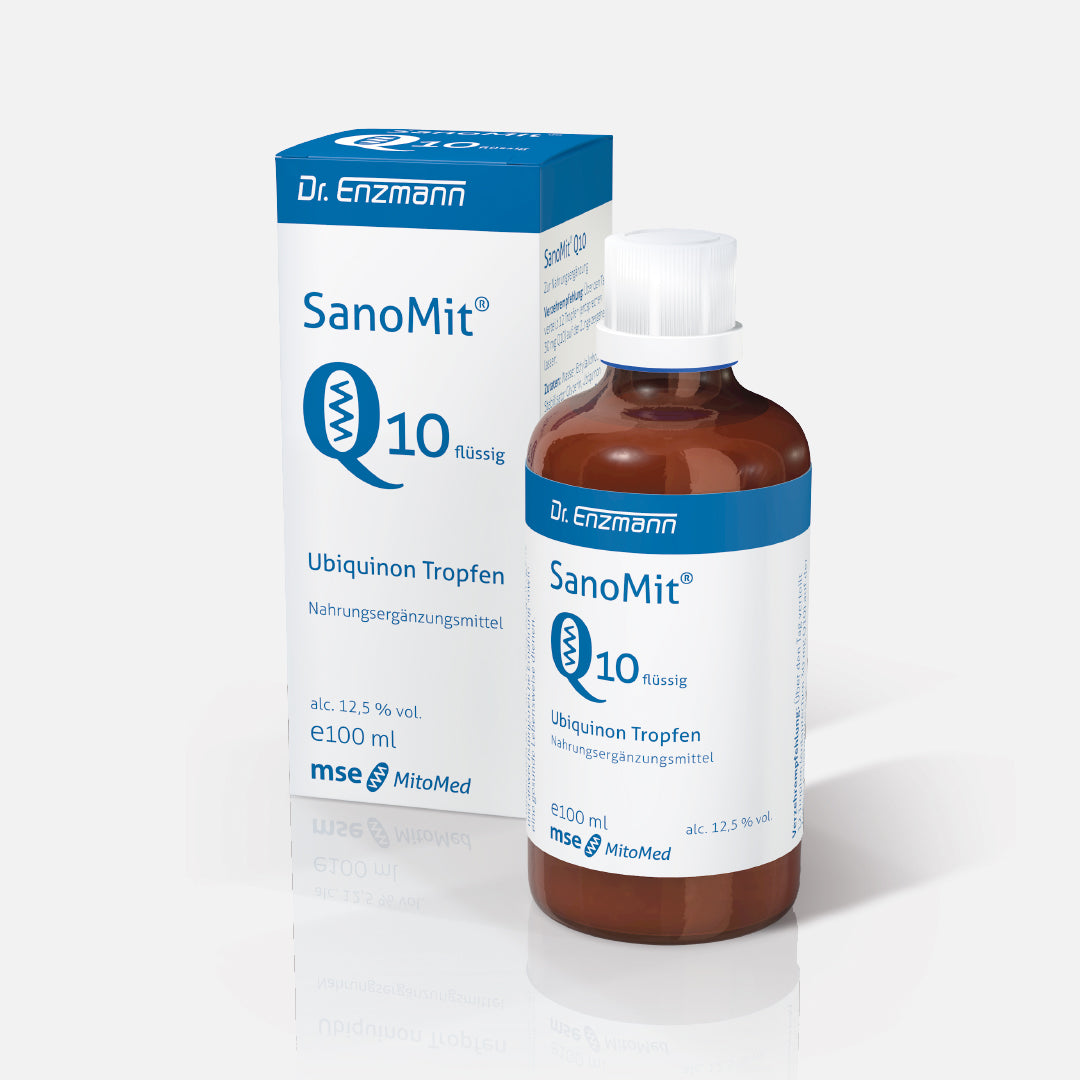 SanoMit Q10 flüssig von mse Pharmazeutika, 100 ml Flasche mit Faltschachtel